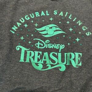 Disney Blue crewneck with Gold and Green Tag